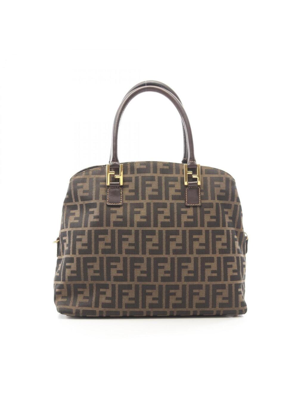Fendi Zucca Handbag Canvas Leather #362852F11B